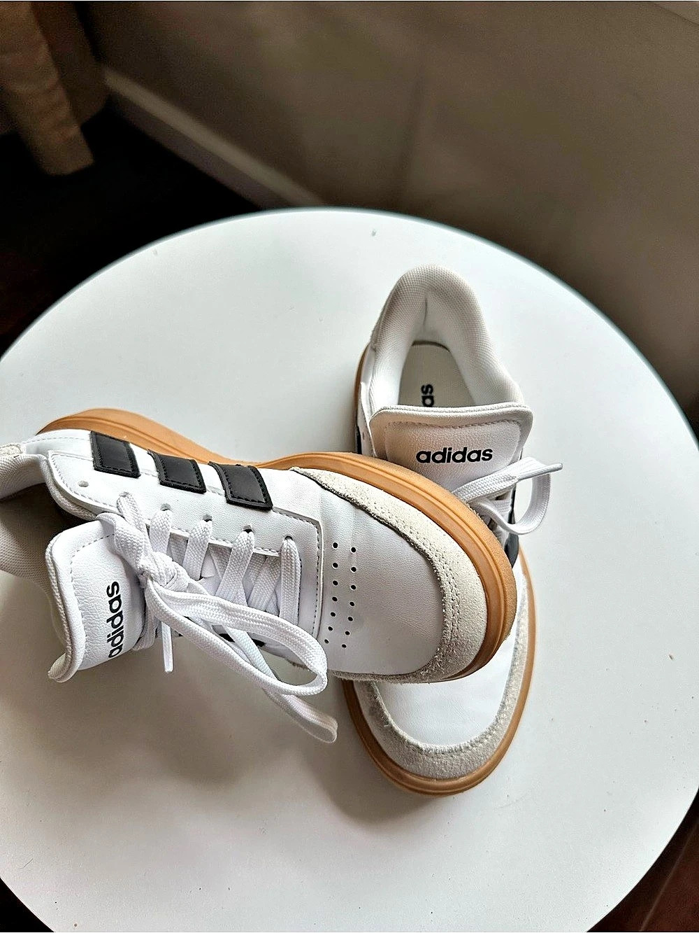 adidas Samba OG Kids Sneakers White Brown US 4 Like New
